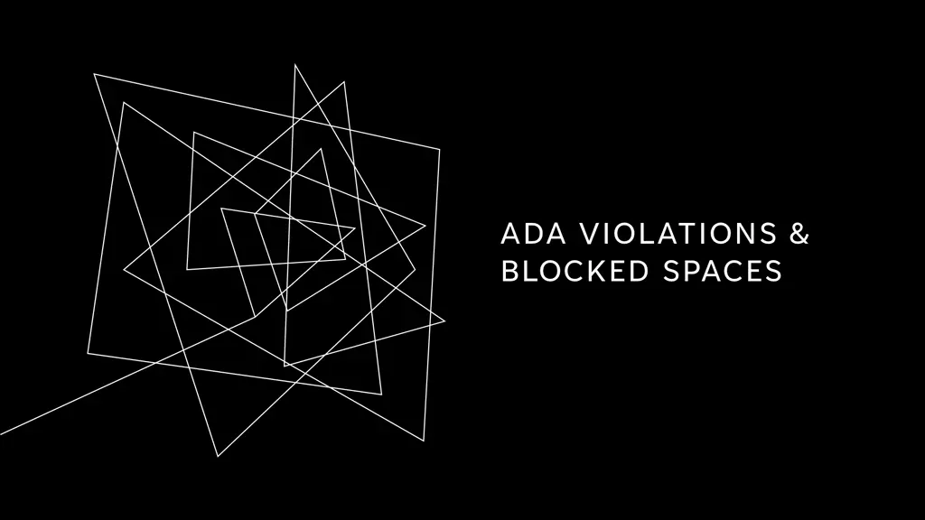 ada violations blocked spaces