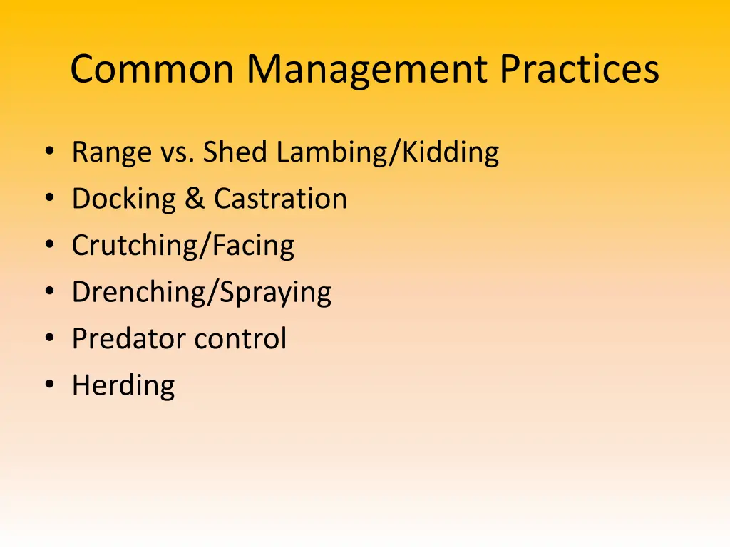 common management practices