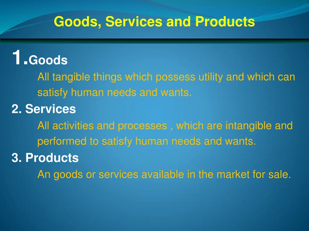 goods services and products