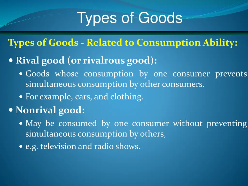 types of goods 2