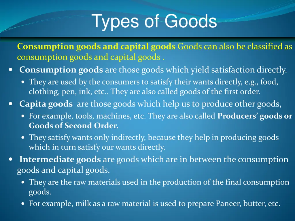 types of goods 5