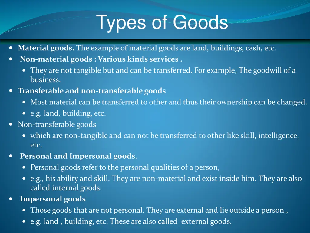 types of goods 6