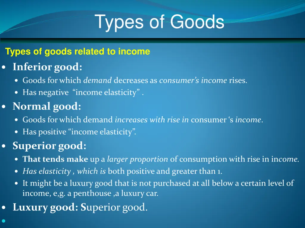 types of goods