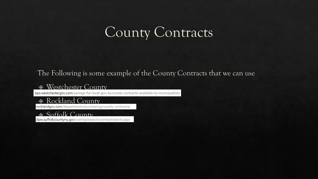 county contracts