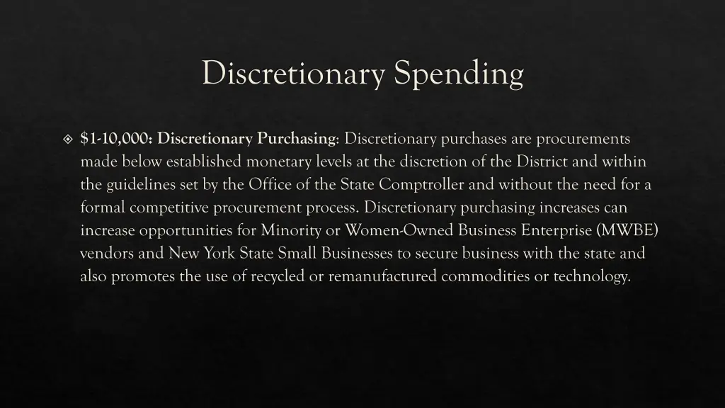 discretionary spending