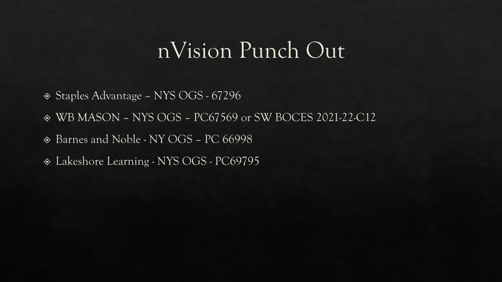 nvision punch out