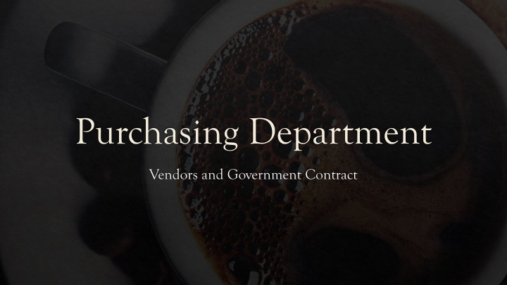 purchasing department