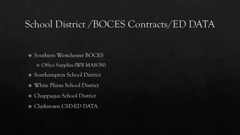 school district boces contracts ed data