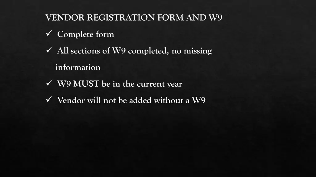 vendor registration form and w9