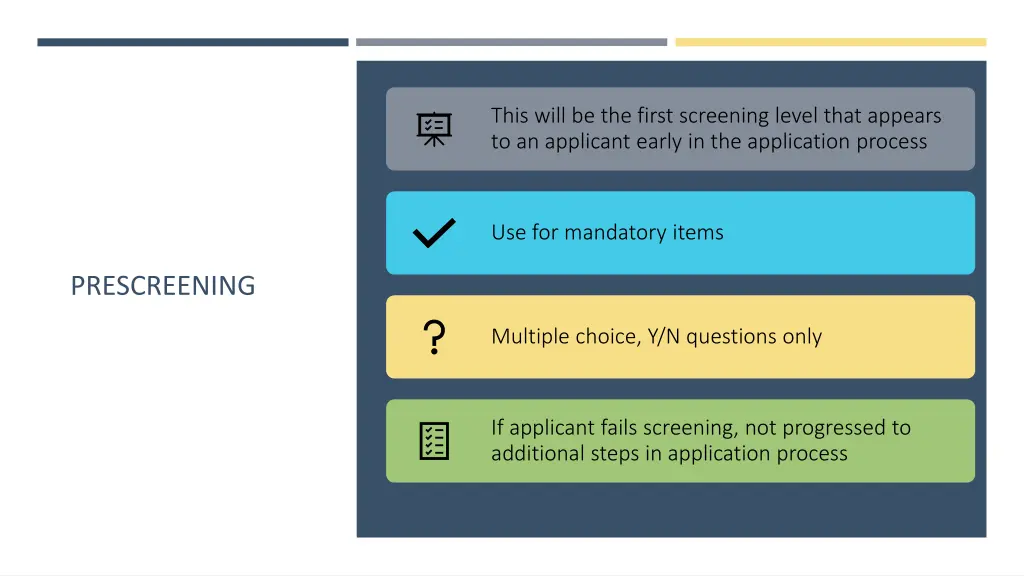 this will be the first screening level that