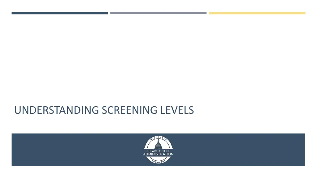 understanding screening levels