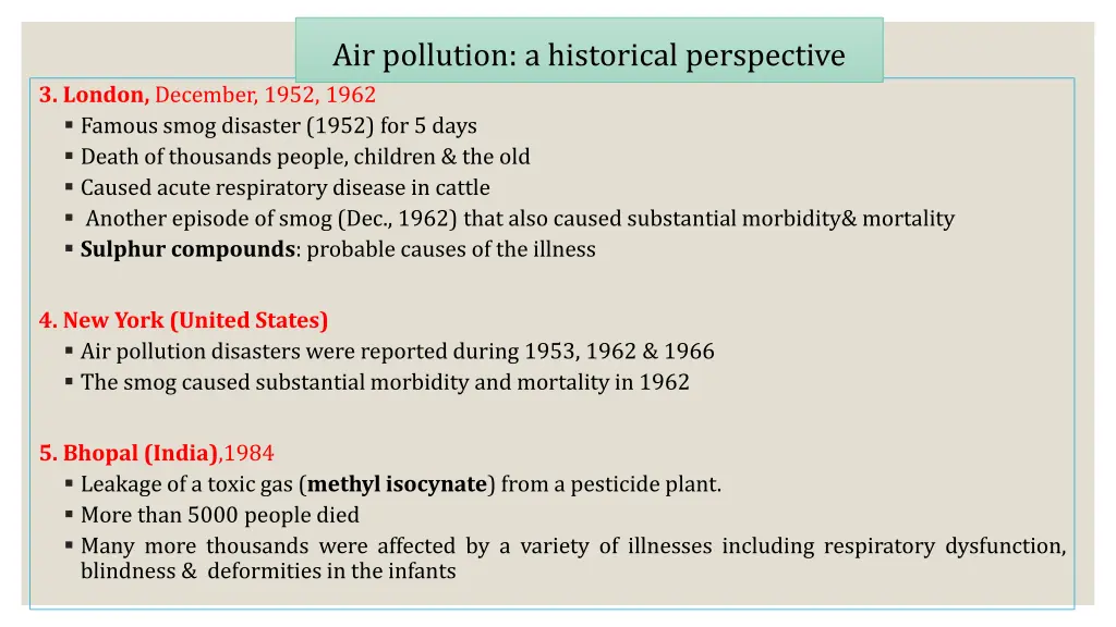 air pollution a historical perspective 1