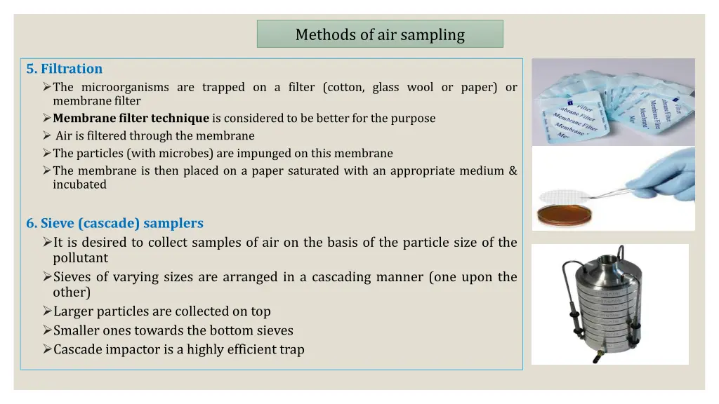 methods of air sampling 2