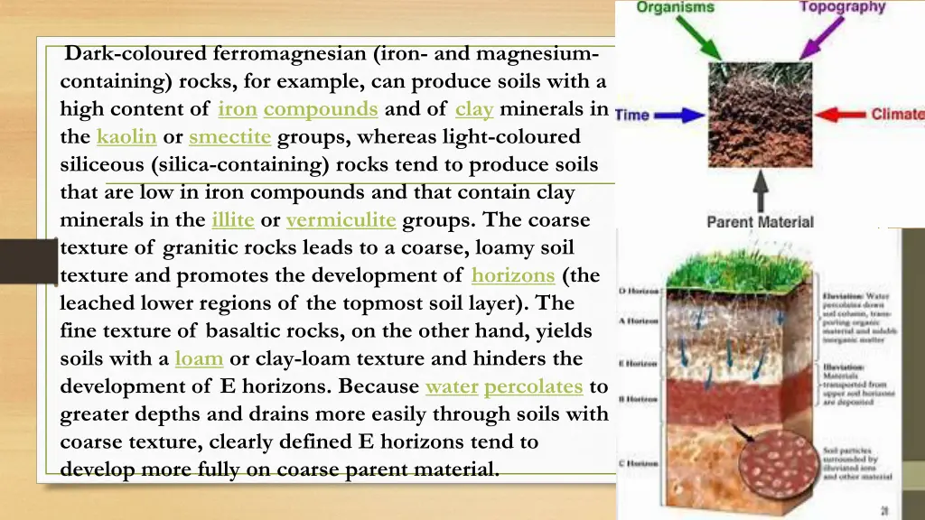 dark coloured ferromagnesian iron and magnesium