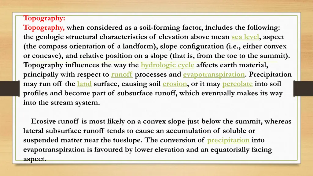 topography topography when considered as a soil