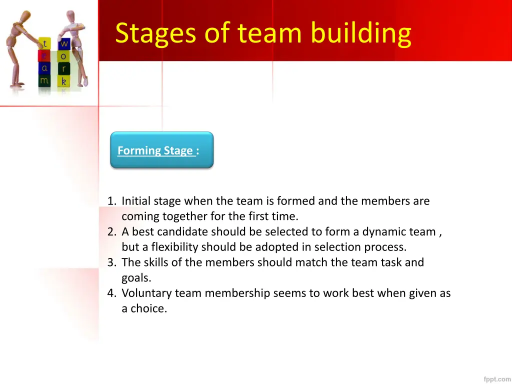 stages of team building