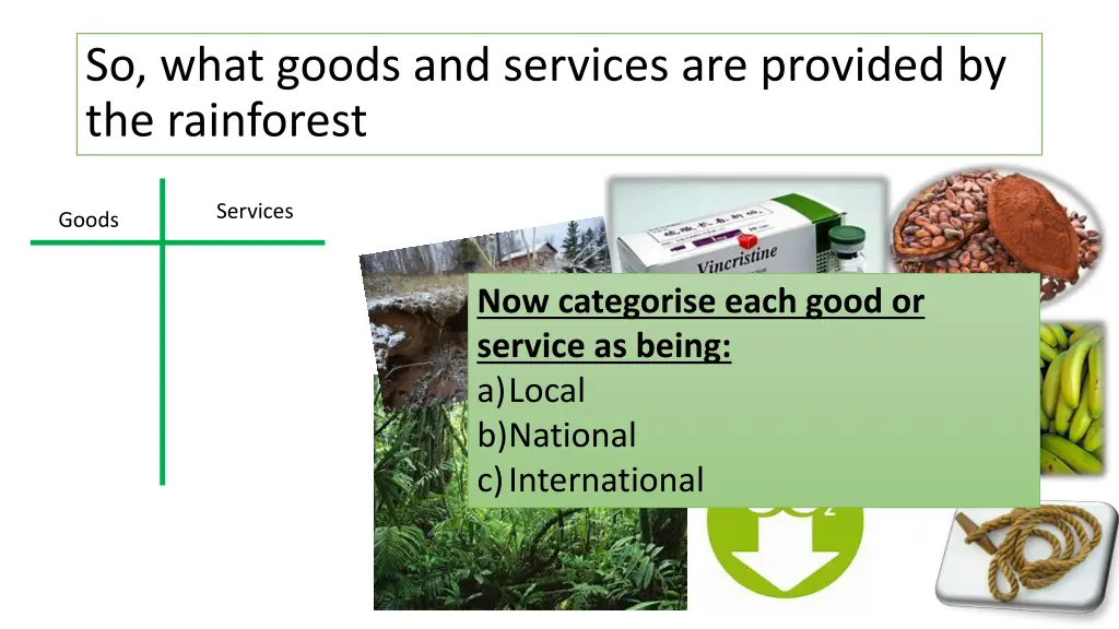 so what goods and services are provided