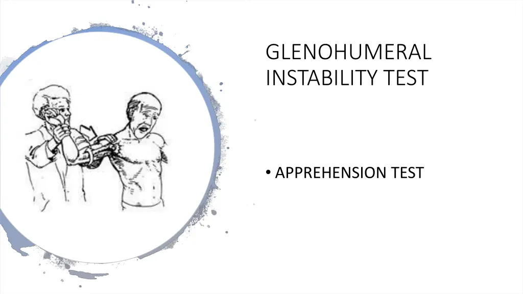 glenohumeral instability test