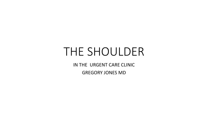 the shoulder