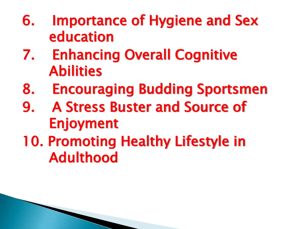 6 importance of hygiene and sex education