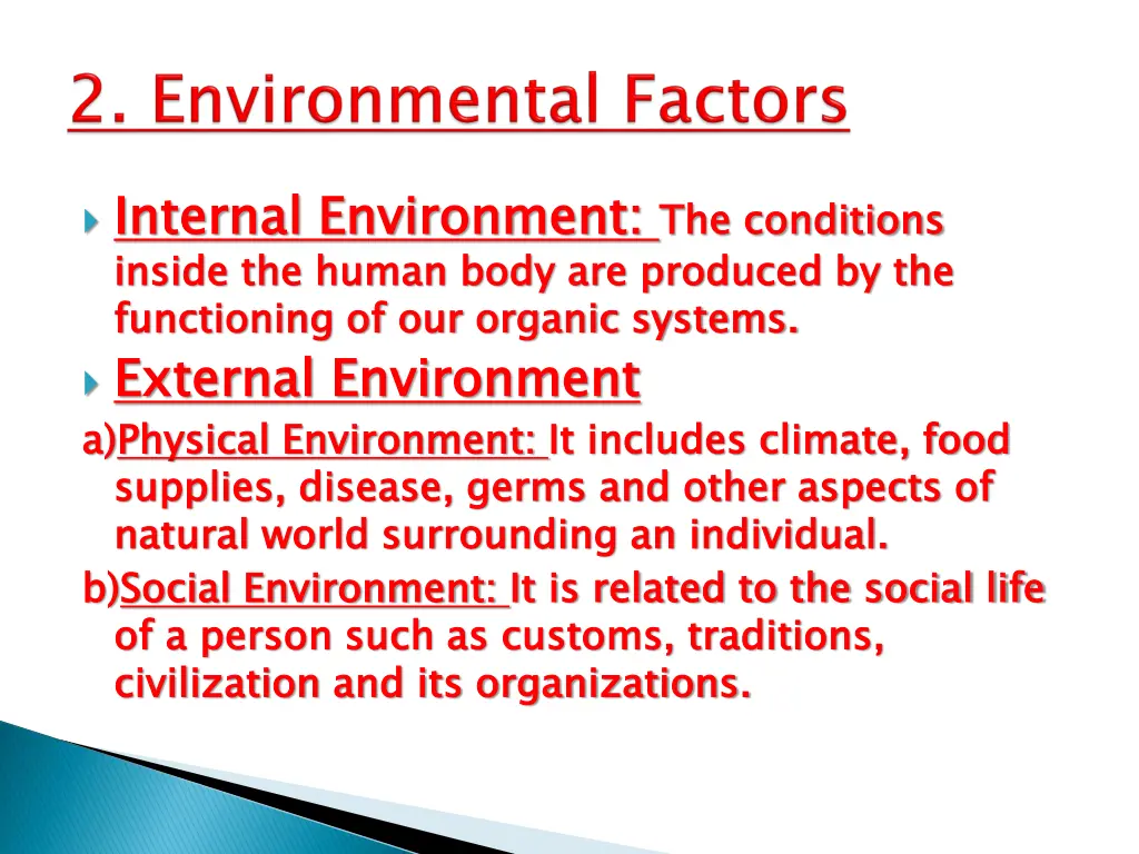 internal environment inside the human body