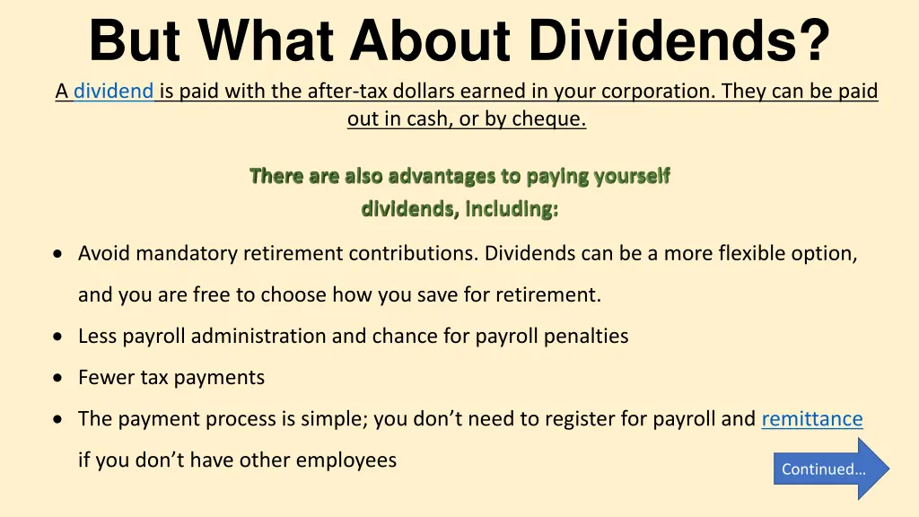 but what about dividends a dividend is paid with