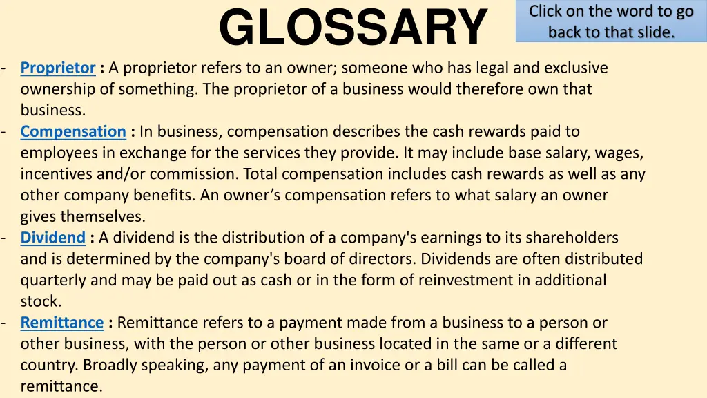 glossary