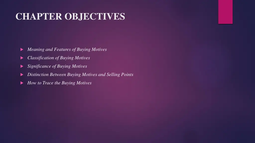 chapter objectives