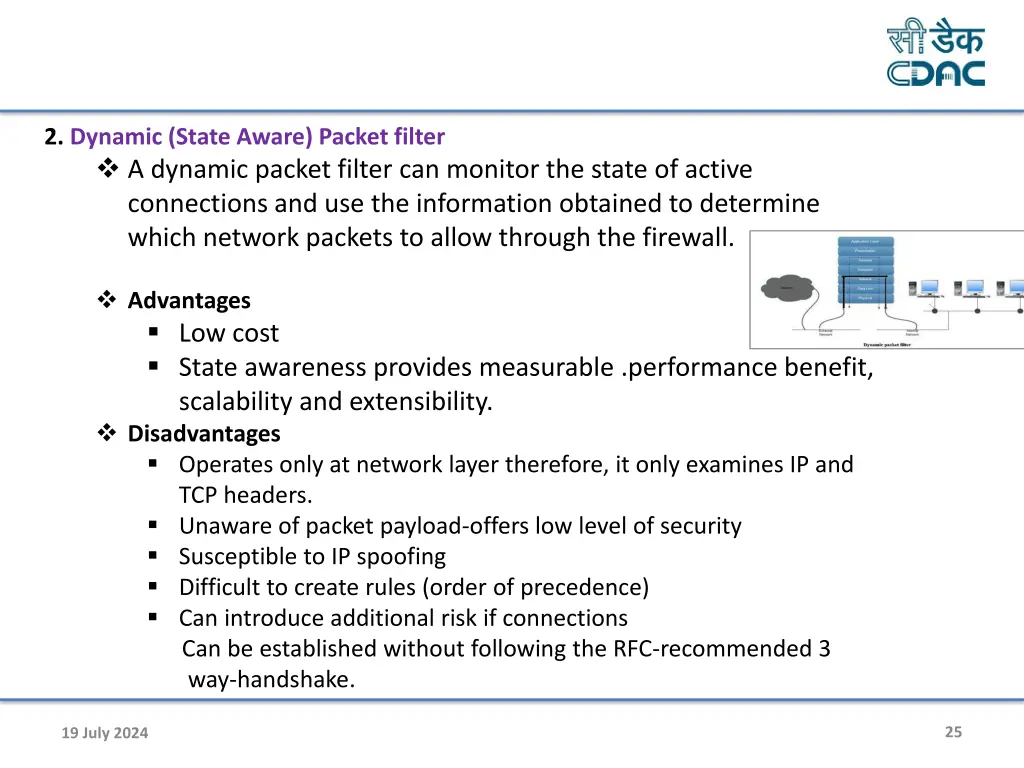 2 dynamic state aware packet filter a dynamic