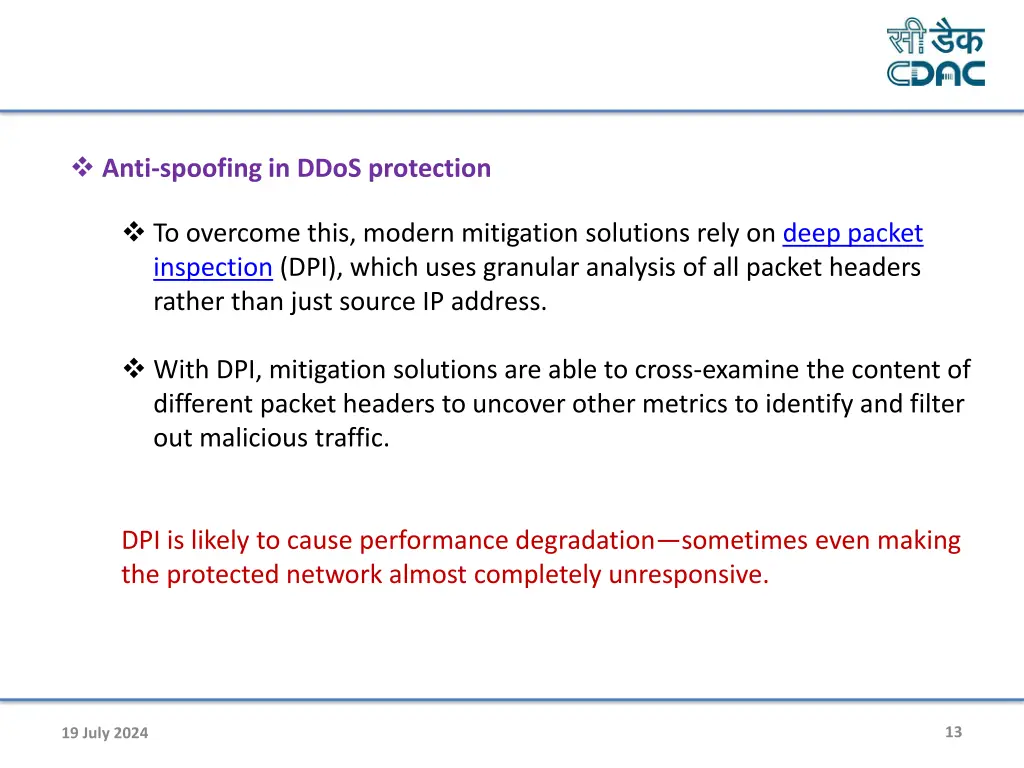 anti spoofing in ddos protection