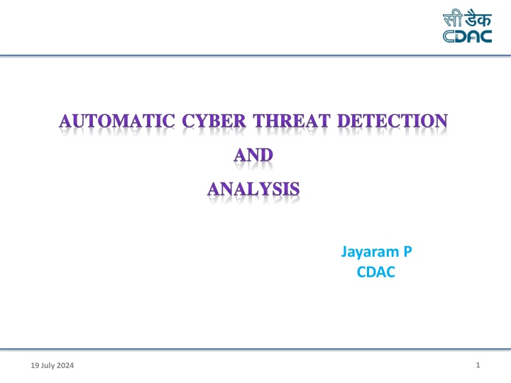 automatic cyber threat detection