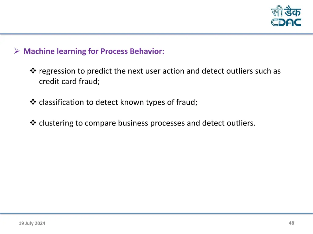 machine learning for process behavior