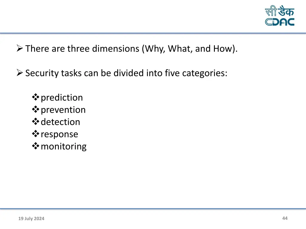 there are three dimensions why what and how