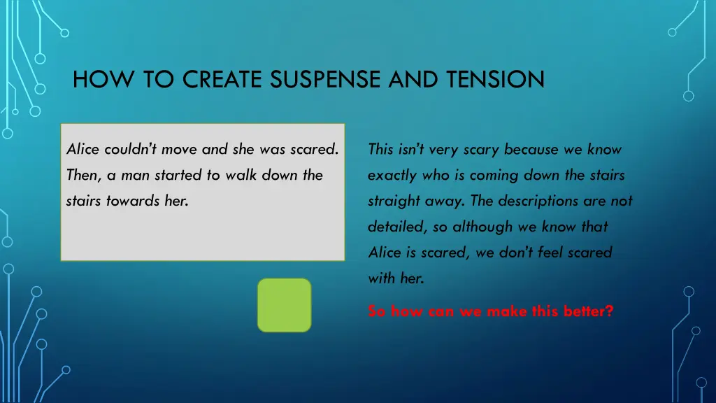 how to create suspense and tension