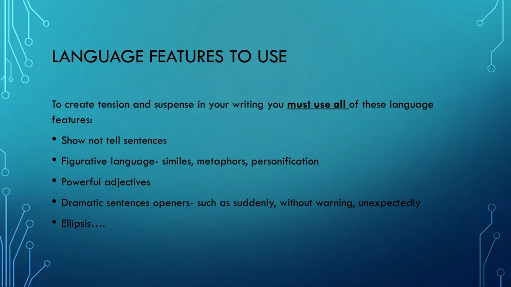 language features to use