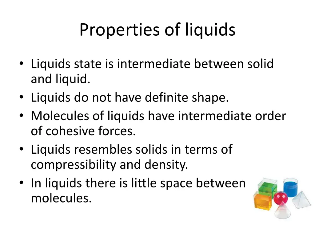 properties of liquids