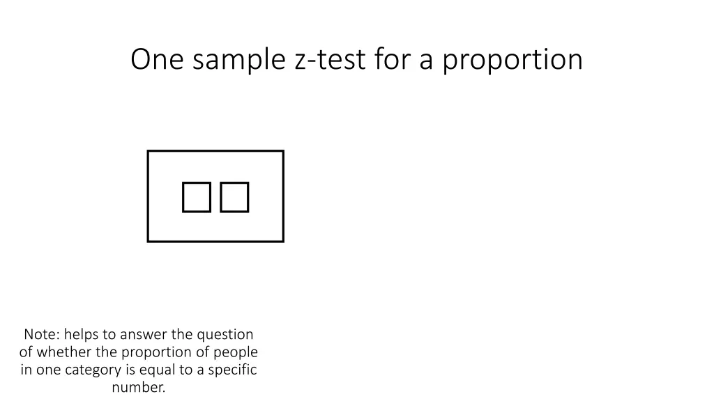 one sample z test for a proportion