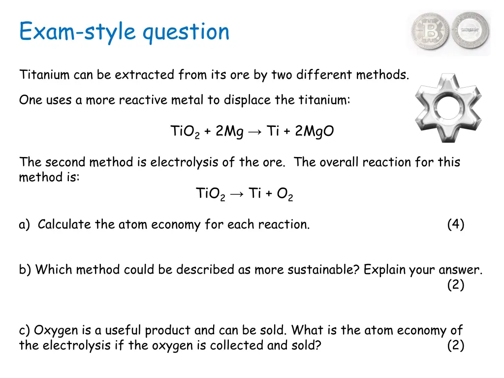 exam style question