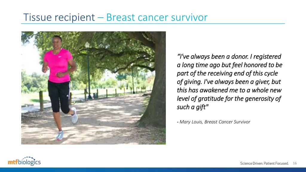 tissue recipient breast cancer survivor