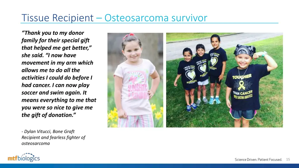 tissue recipient osteosarcoma survivor