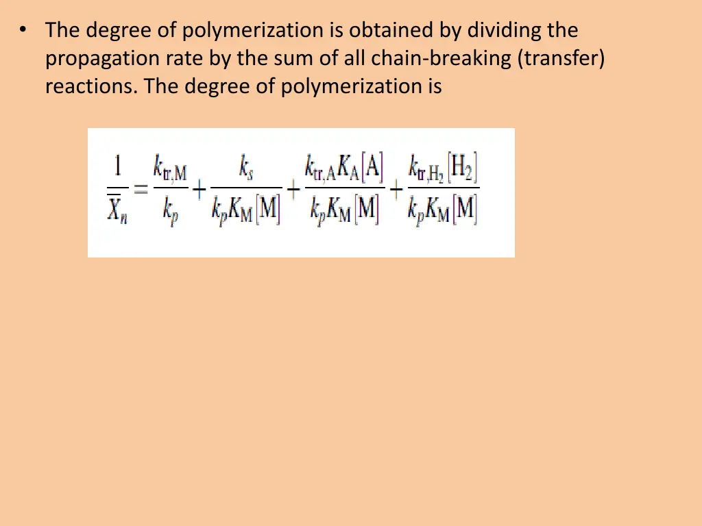 the degree of polymerization is obtained