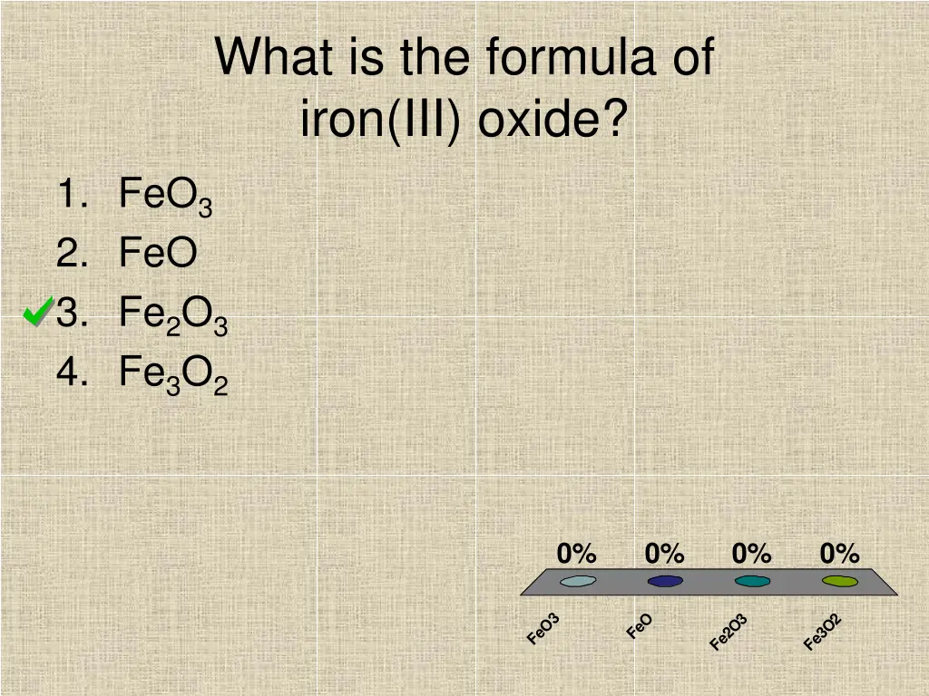 what is the formula of iron iii oxide