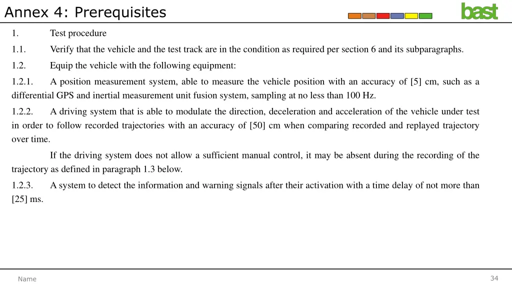 annex 4 prerequisites