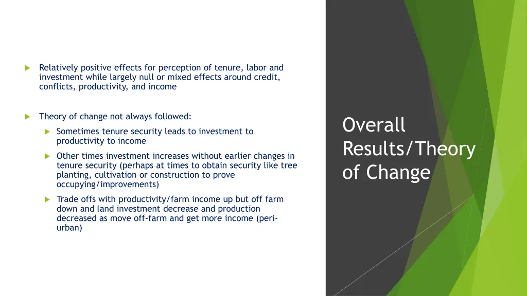 relatively positive effects for perception