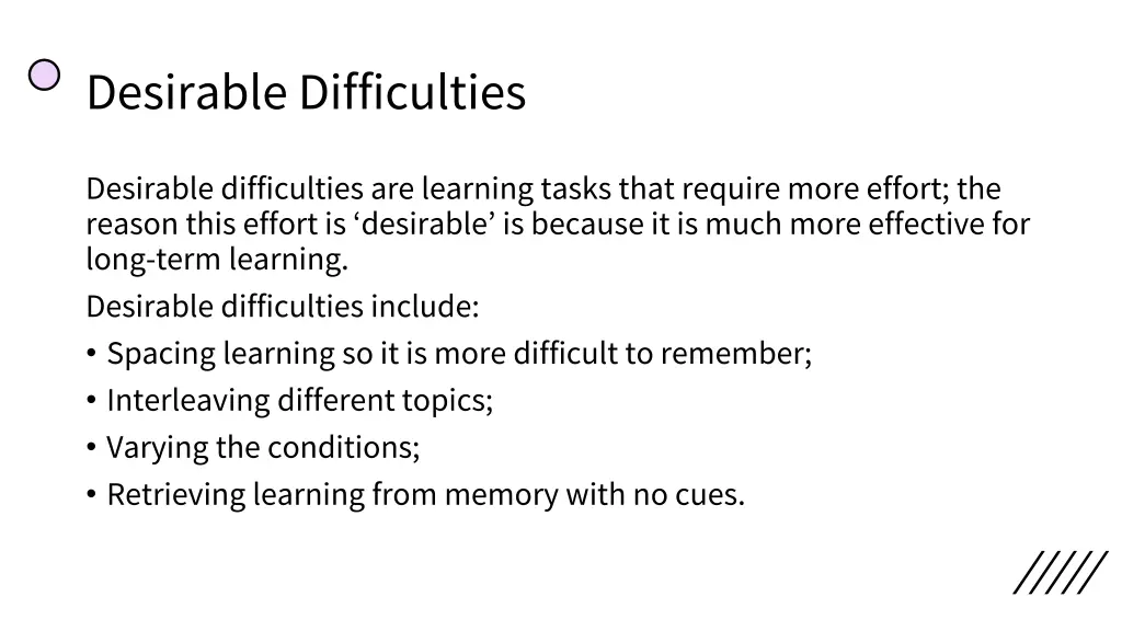 desirable difficulties