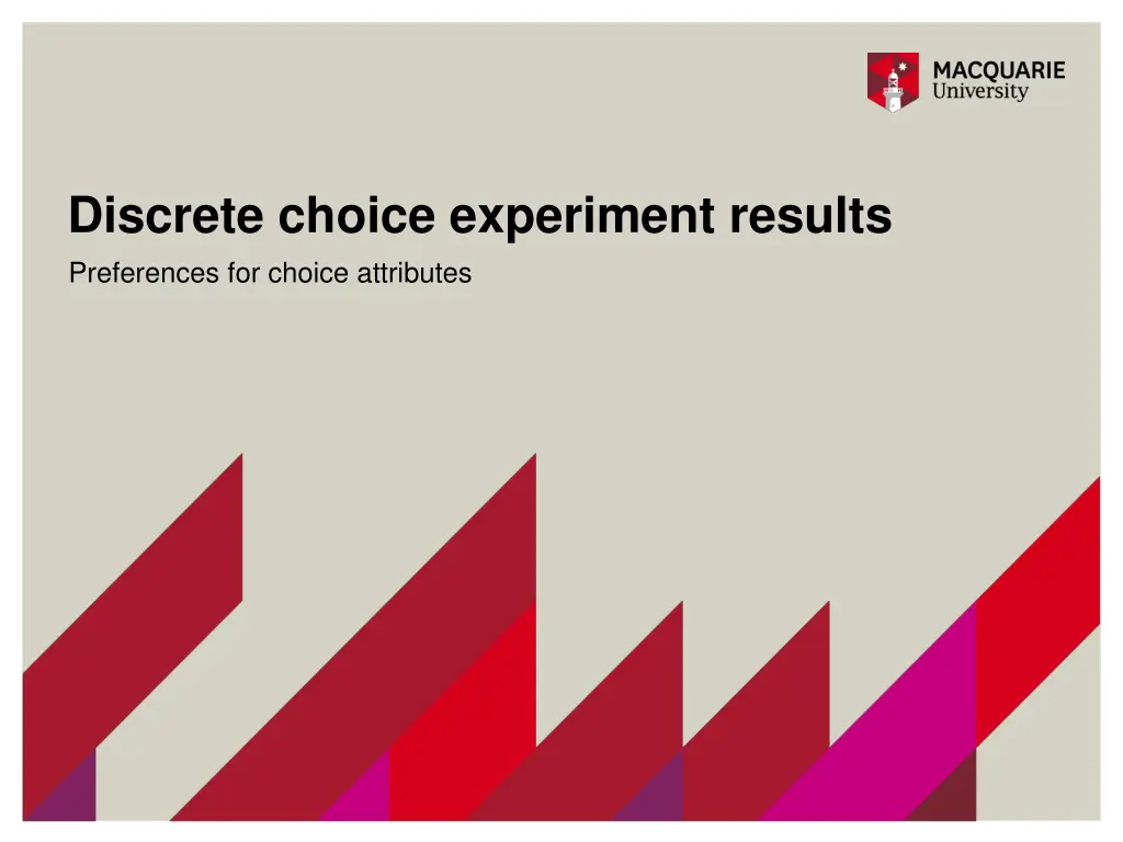 discrete choice experiment results preferences