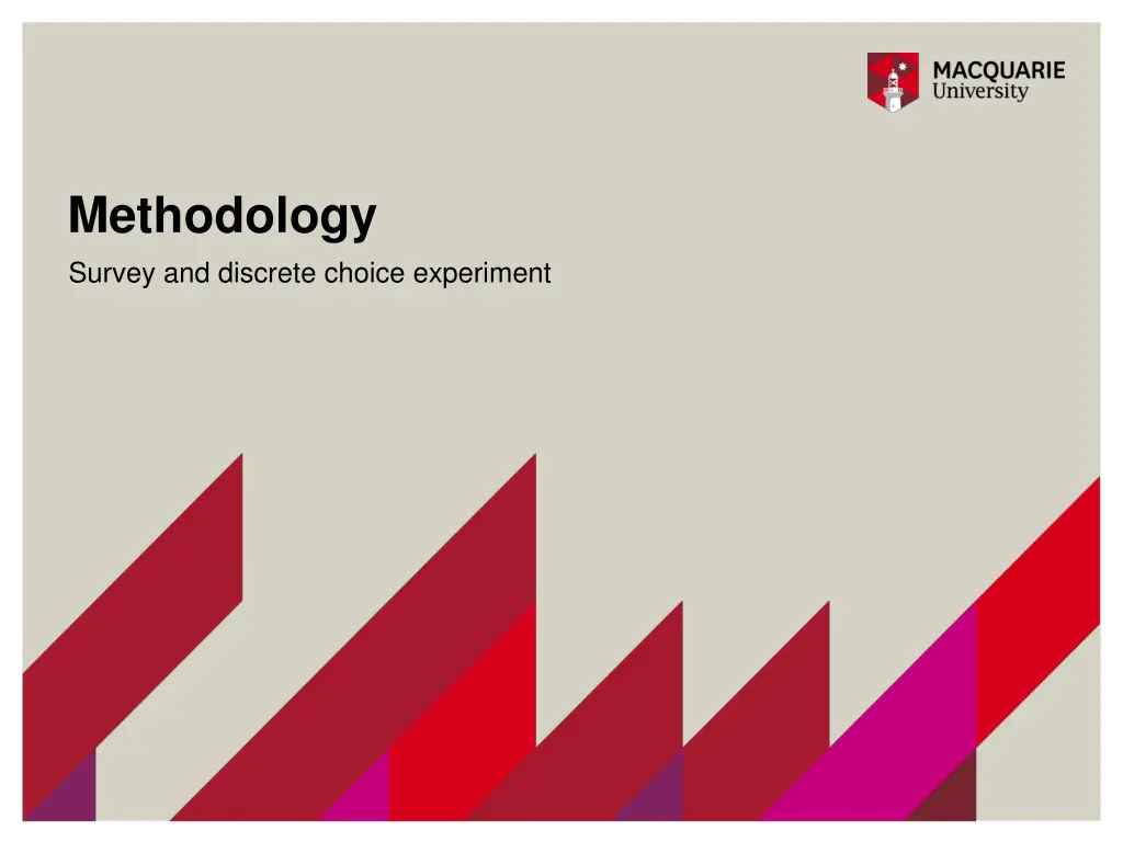 methodology survey and discrete choice experiment