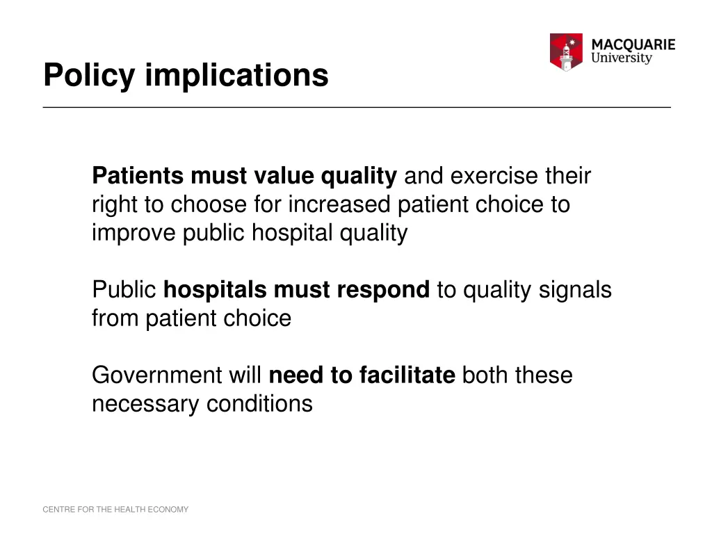 policy implications