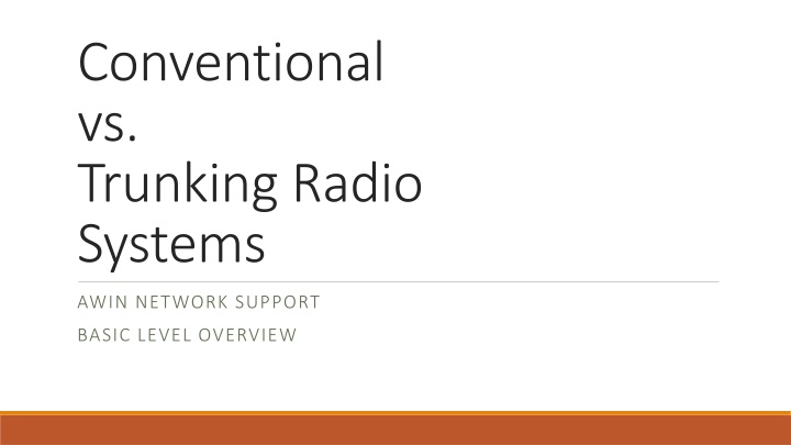 conventional vs trunking radio systems