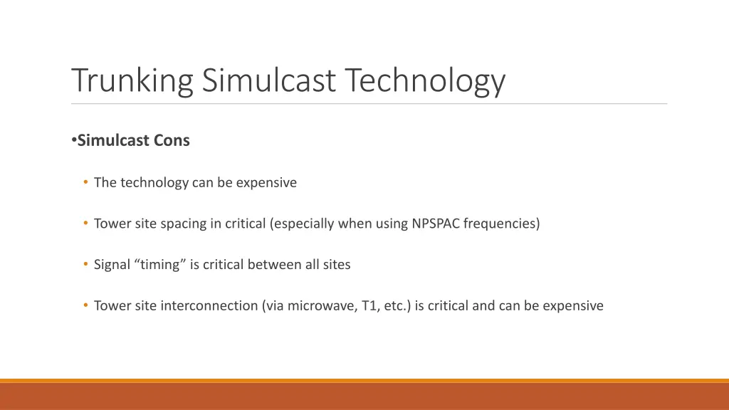 trunking simulcast technology 2